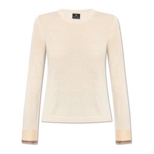 Wollen trui PS By Paul Smith , Beige , Dames