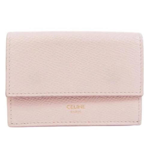 Pre-owned Leather wallets Celine Vintage , Pink , Dames