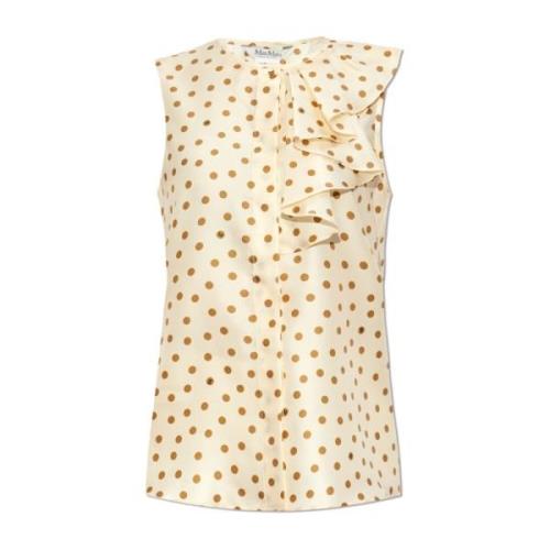 Polka Dot Patroon Shirt 'Pegli' Max Mara , Beige , Dames