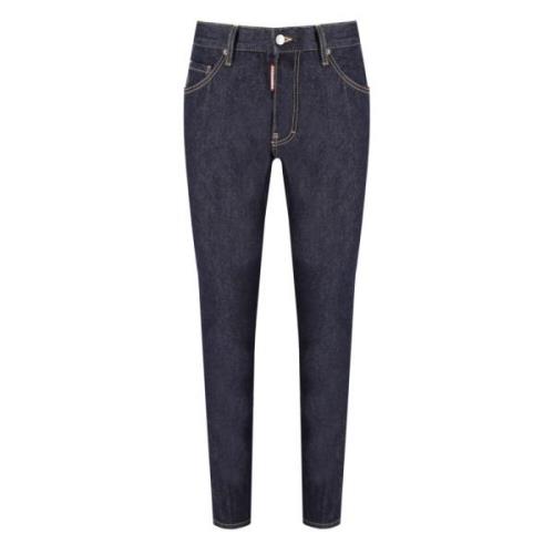 Donkerblauwe Slim Fit Denim Jeans Dsquared2 , Blue , Heren