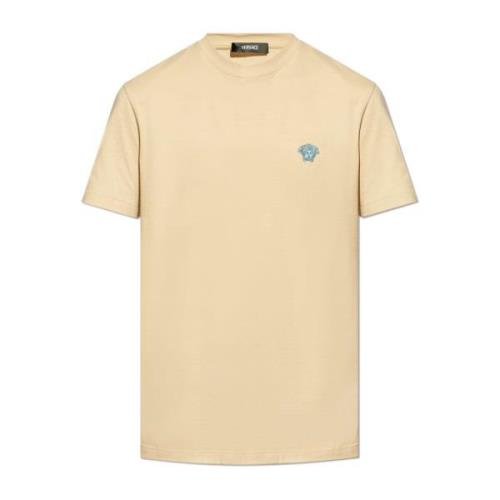 T-shirt met logo Versace , Beige , Heren