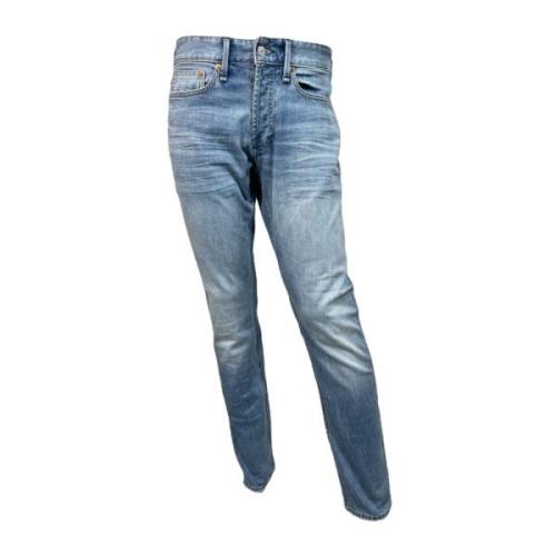 Ridge Straight Fit Jeans Light Blue Denham , Blue , Heren