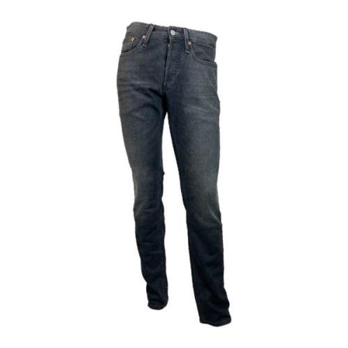 Ridge AWB Straight Fit Zwarte Jeans Denham , Black , Heren