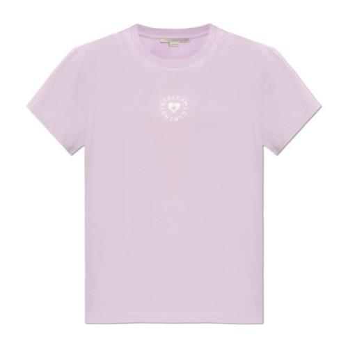 T-shirt met logo Stella McCartney , Purple , Dames