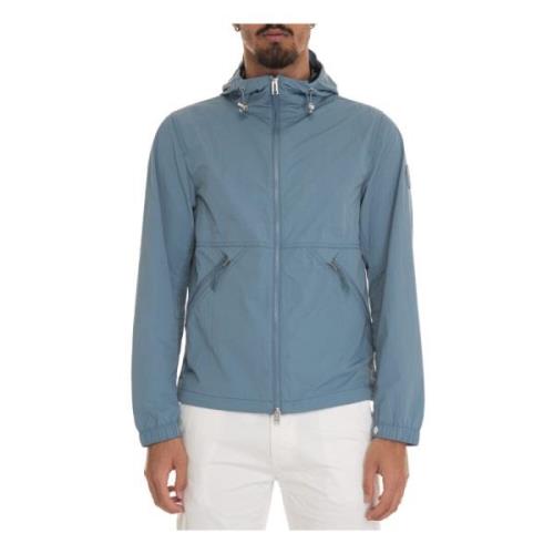 Lichte Winddichte Jas met Capuchon Woolrich , Blue , Heren