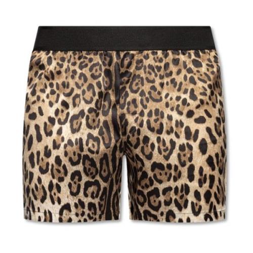 Zijden shorts Dolce & Gabbana , Brown , Heren