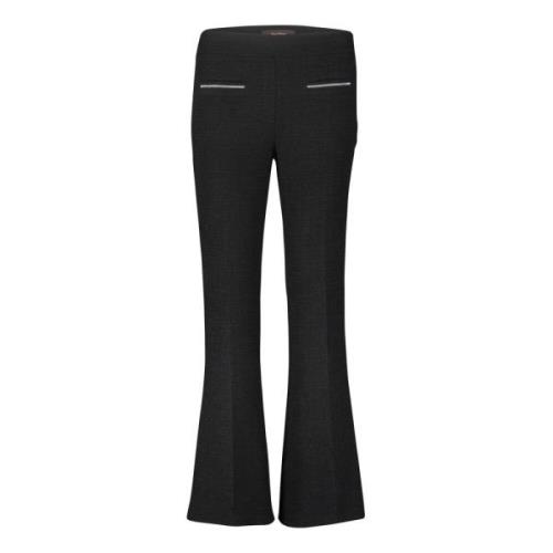 Moderne Fit Broek met Plooi vera mont , Black , Dames