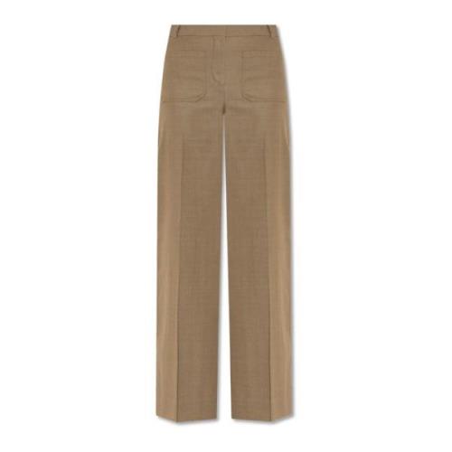 Gekreukelde broek Victoria Beckham , Brown , Dames