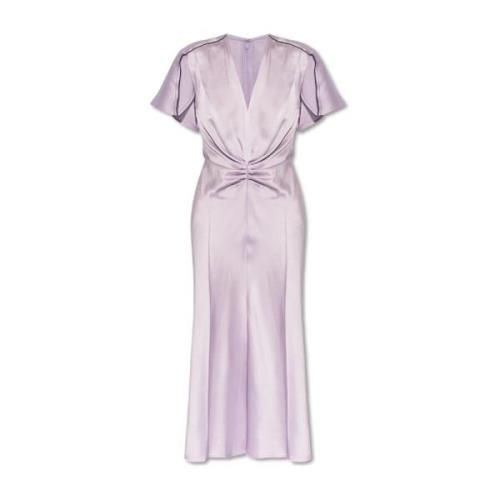 Satijnen jurk Victoria Beckham , Purple , Dames