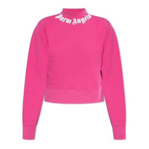 Hoge Hals Sweatshirt Palm Angels , Pink , Dames