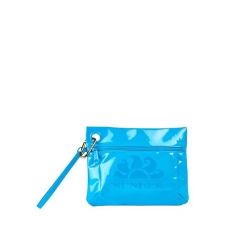 Logo Clutch Tas Sundek , Blue , Dames