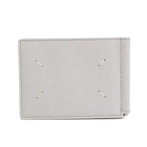 Pre-owned Leather wallets Maison Margiela Pre-owned , White , Dames