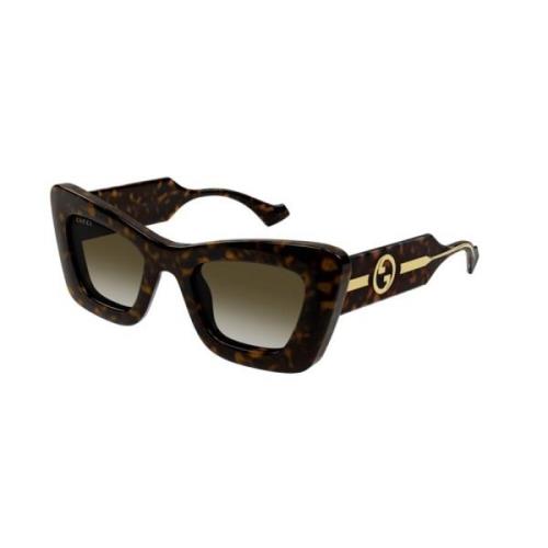 Stijlvolle zonnebril in Havana Brown Gucci , Brown , Dames