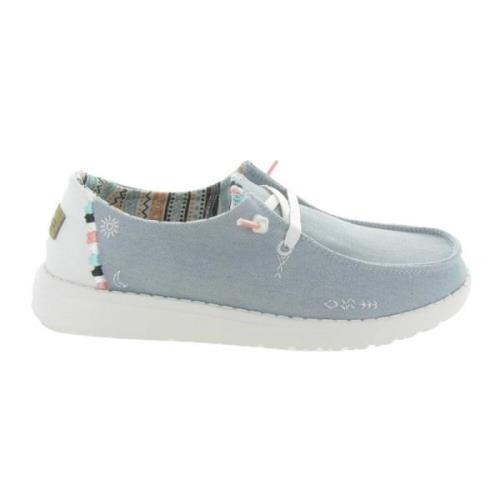 Boho Stijl Schoenen Hey Dude , Blue , Dames