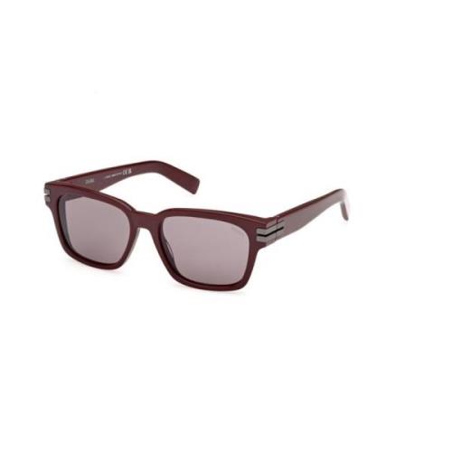 Shiny Bordeaux Smoke Zonnebril Ermenegildo Zegna , Brown , Unisex