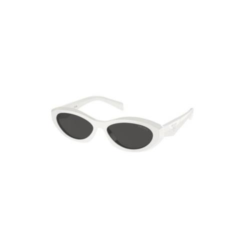 Stijlvolle zonnebril in donkergrijs Prada , White , Unisex