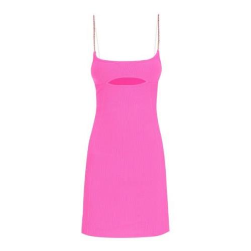 Mini-jurk met strassbandjes Gcds , Pink , Dames