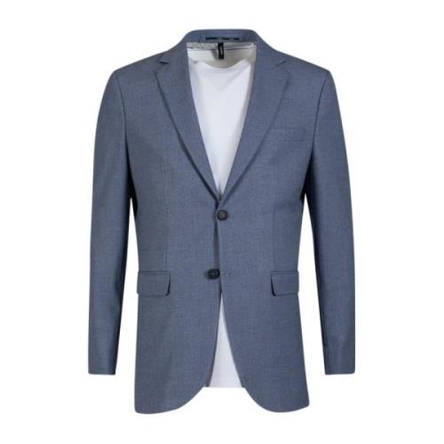 Blauwe Single-Breasted Blazer Selected Homme , Blue , Heren