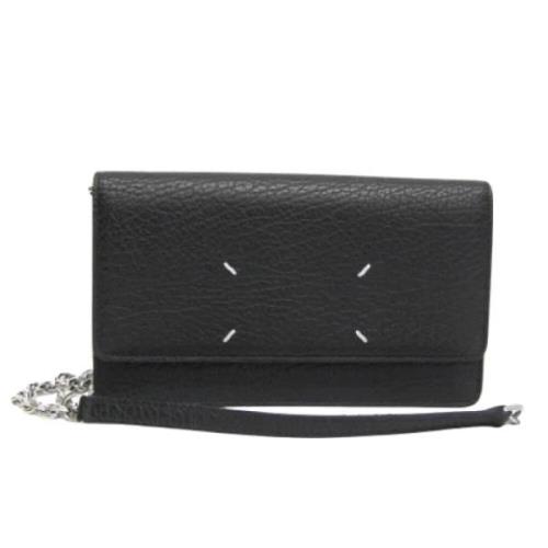 Pre-owned Leather shoulder-bags Maison Margiela Pre-owned , Black , Da...