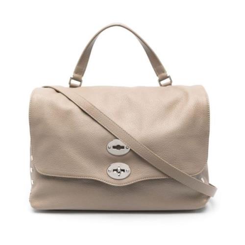 Beige Postina Tas van Kalfsleer Zanellato , Beige , Dames