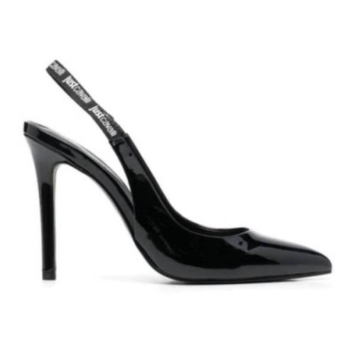 Zwarte Hak Schoenen Just Cavalli , Black , Dames