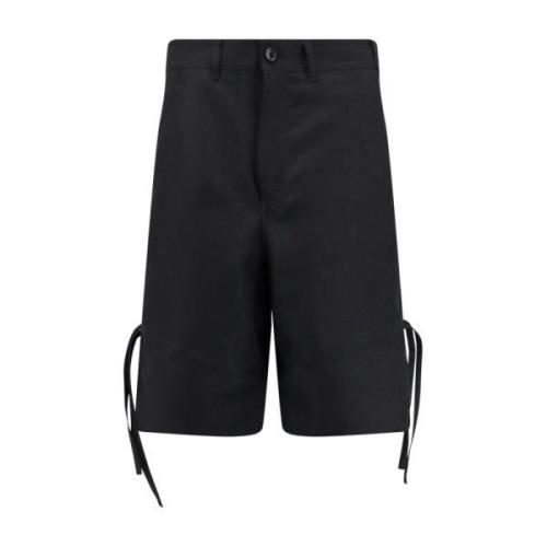 Zwarte Shorts met knoop en rits Comme des Garçons , Black , Heren