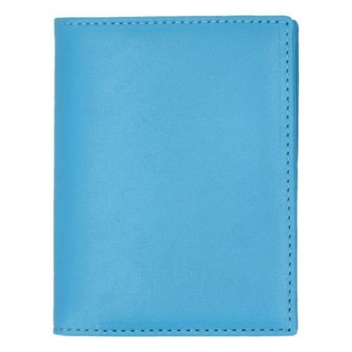 Blauwe Leren Cardholder Stijlvolle Heren Portemonnee Comme des Garçons...