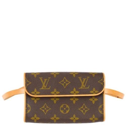 Pre-owned Leather pouches Louis Vuitton Vintage , Brown , Dames