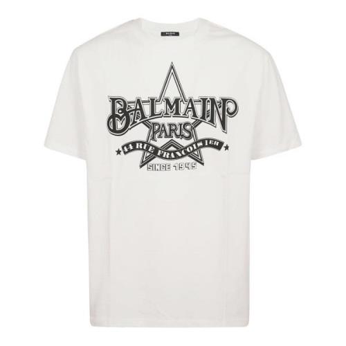 Witte T-shirts & Polos voor mannen Balmain , White , Heren