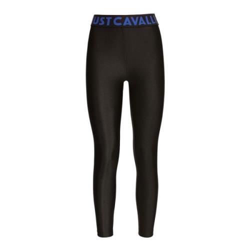 Zwarte Leggings voor Vrouwen Roberto Cavalli , Black , Dames