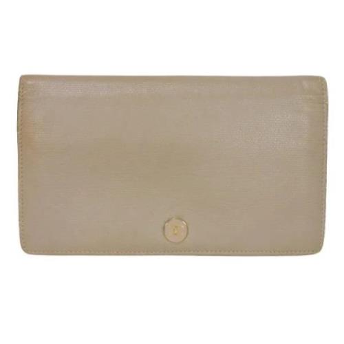 Pre-owned Leather wallets Chanel Vintage , Gray , Dames