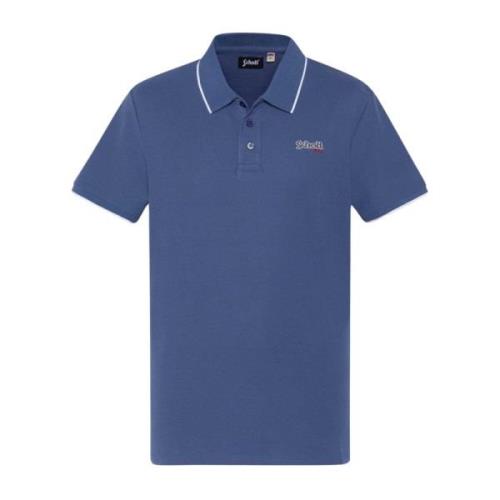 Blauwe Polo Shirt Paul Schott NYC , Blue , Heren