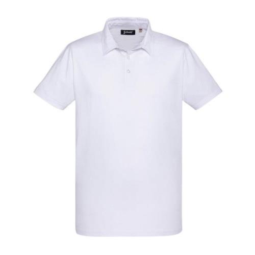 Katoenen Jersey Polo Shirt Schott NYC , White , Heren