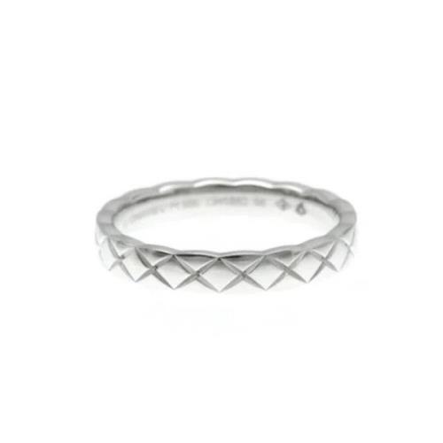 Pre-owned Platinum rings Chanel Vintage , Gray , Dames