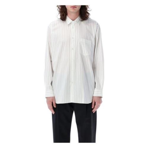 Gestreept Shirt Wit Marineblauw Ss24 Comme des Garçons , White , Heren