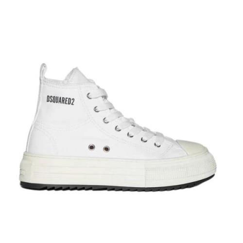 Stijlvolle Sneakers voor Mannen en Vrouwen Dsquared2 , White , Dames