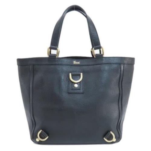 Pre-owned Leather totes Gucci Vintage , Black , Dames