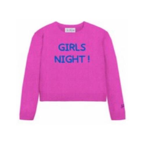 Cashmere Crewneck Sweater Girls Night MC2 Saint Barth , Pink , Dames