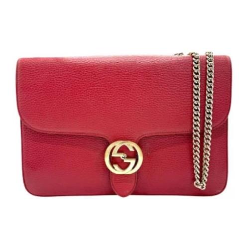 Pre-owned Leather gucci-bags Gucci Vintage , Red , Dames