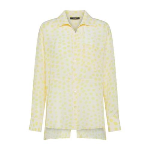 Zijden polkadot blouse wit Seventy , Multicolor , Dames