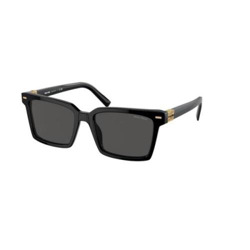 Stijlvolle zonnebril in donkergrijs Miu Miu , Black , Unisex