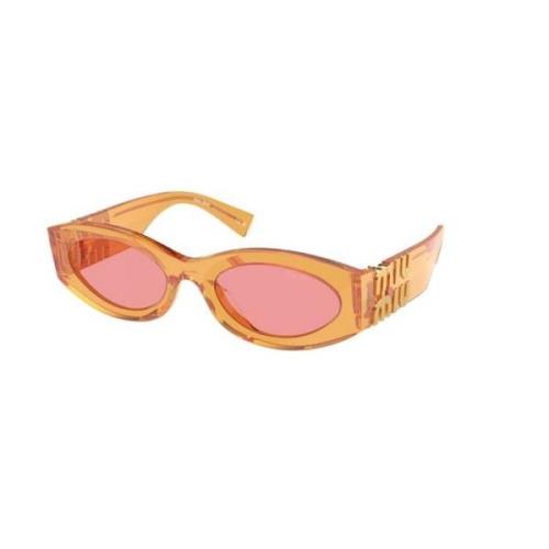Stijlvolle Roze Zonnebril voor Vrouwen Miu Miu , Yellow , Dames