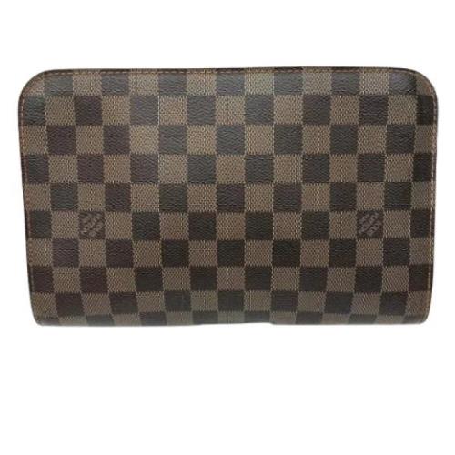 Pre-owned Canvas clutches Louis Vuitton Vintage , Brown , Dames