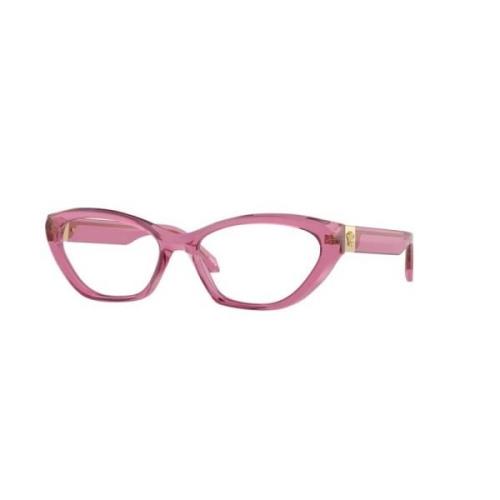 Stijlvolle Roze Frame Bril Versace , Pink , Unisex