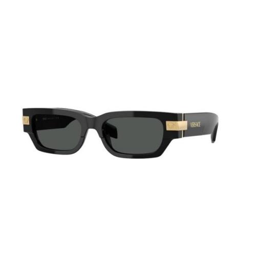 Stijlvolle zonnebril met donkergrijze lenzen Versace , Black , Unisex