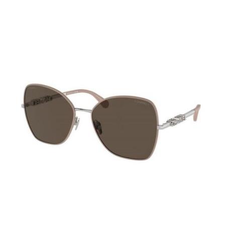 Zilveren bruine zonnebril model C261/3 Chanel , Gray , Unisex
