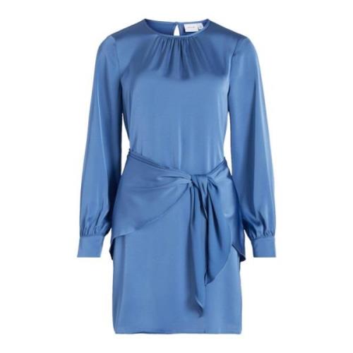 Lichtblauwe jurk met lange mouwen Vila , Blue , Dames