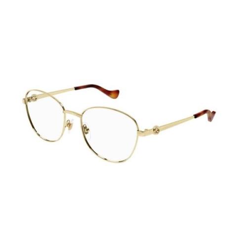 Luxe Gouden Montuurbril Gucci , Yellow , Unisex