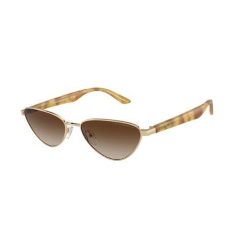 Goud Bruin Gradient Zonnebril Ea2153 Emporio Armani , Yellow , Dames