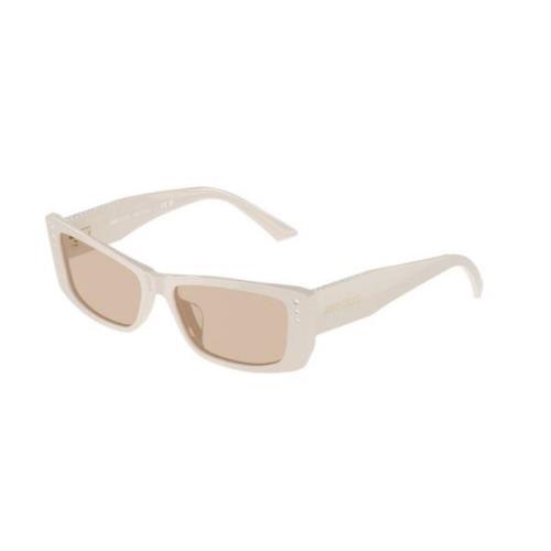 Stijlvolle zonnebril bruine lichte lenzen Jimmy Choo , White , Dames